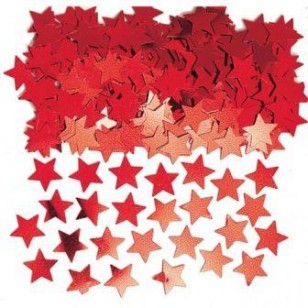 Red Stardust Table Confetti